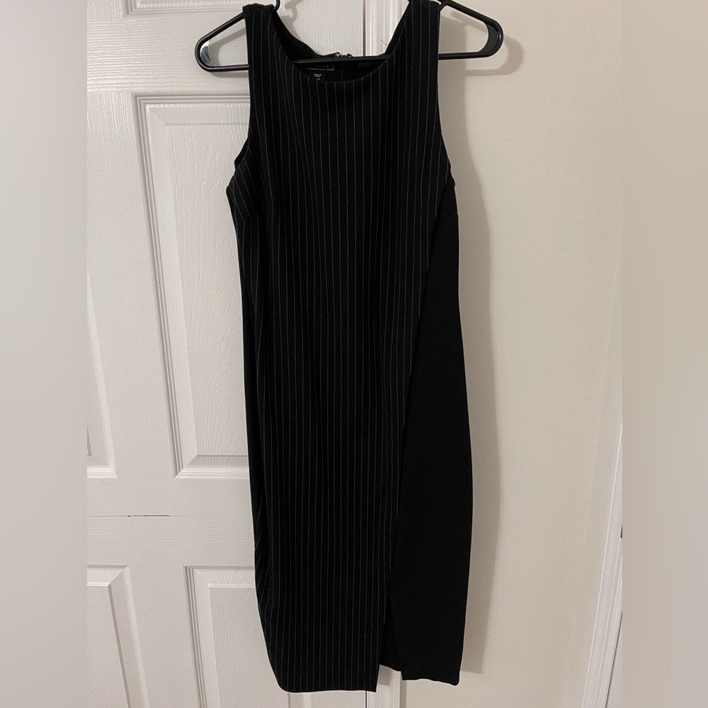 EUC Professional black striped dress